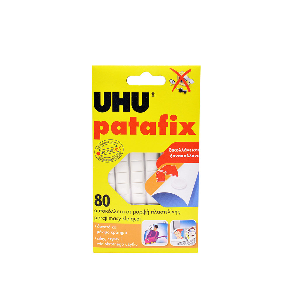 Πλαστελίνη διπλής όψεως UΗU patafix αυτοκόλλητα 80τμχ bts 21- de 12