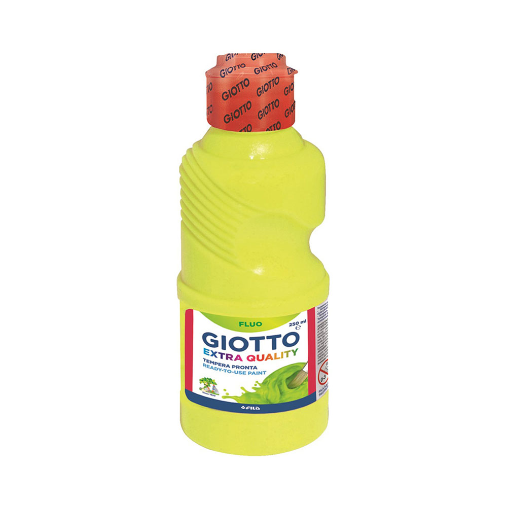 Τέμπερα Giotto extra quality μπουκάλι 250ml F531101 κίτρινο φωσφοριζέ