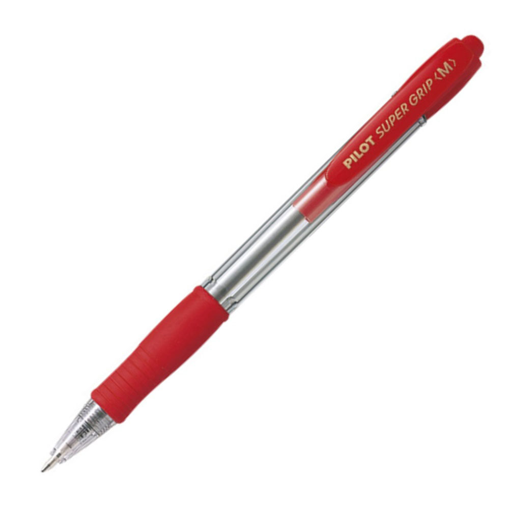 Στυλό Pilot διαρκείας super grip medium 1.0mm κόκκινο (BPGP-10R-MR)