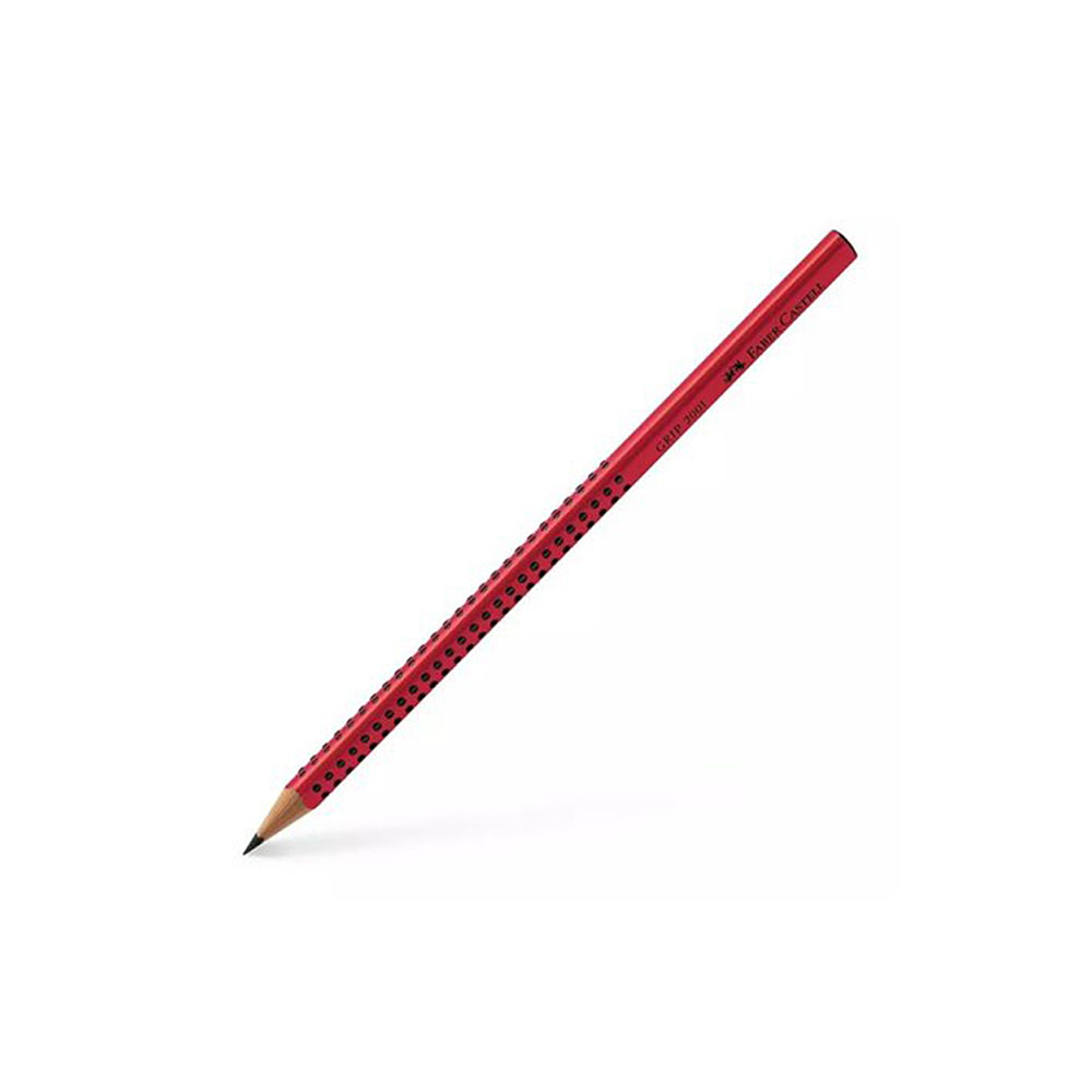 Μολύβι τριγωνικό Faber-Castell Grip 2001 B κόκκινο