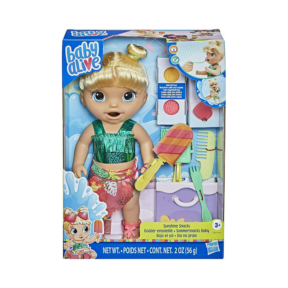 Κούκλα baby alive Hasbro sunshine snacks με ξανθά μαλλιά (F1680/F1626)