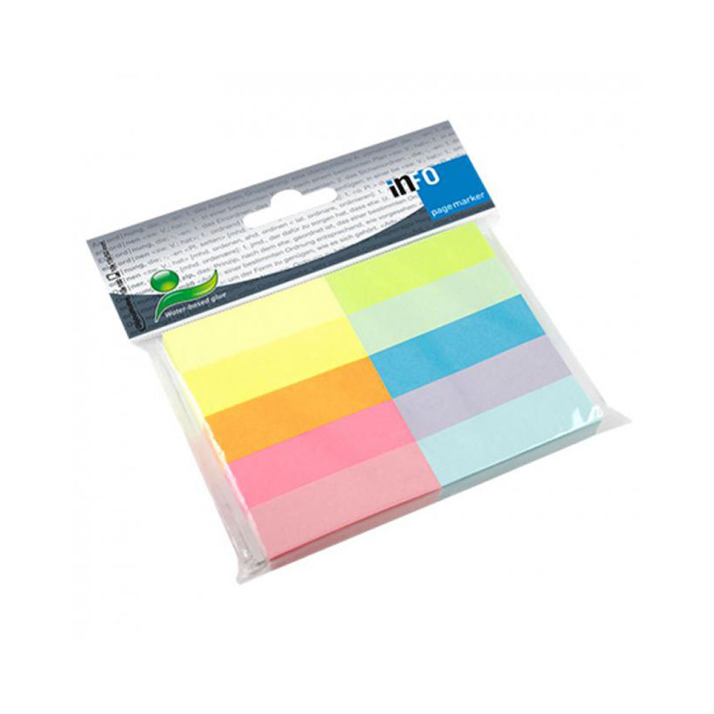 Σελιδοδείκτες Info pastel αυτοκόλλητοι 10 χρώματα Χ100 φύλλα  10X15X50mm