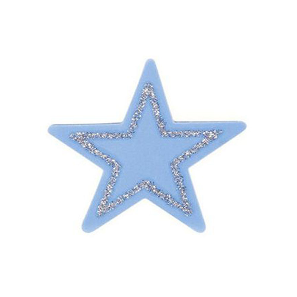 Γόμα αστέρι 5 εκ. με glitter brunnen μπλε