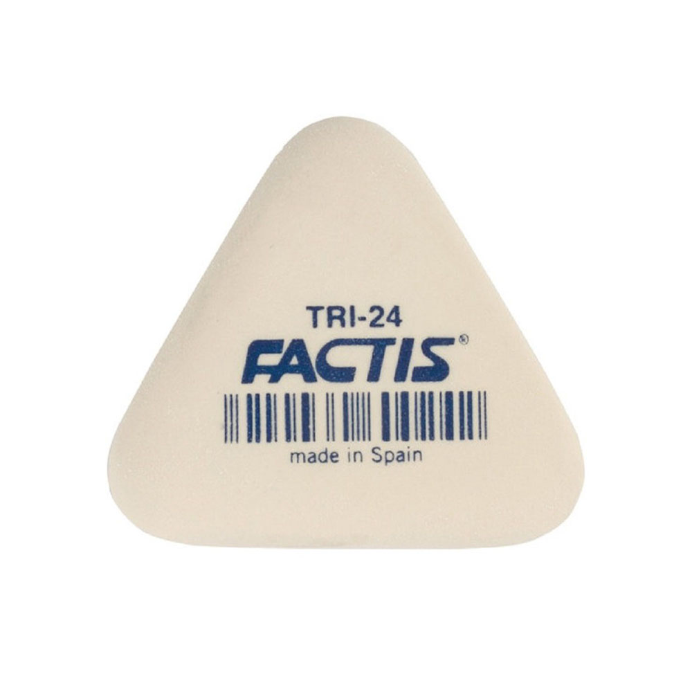 Γόμα σβήστρα Factis tri-24 λευκή μαλακή τριγωνική (000036250)
