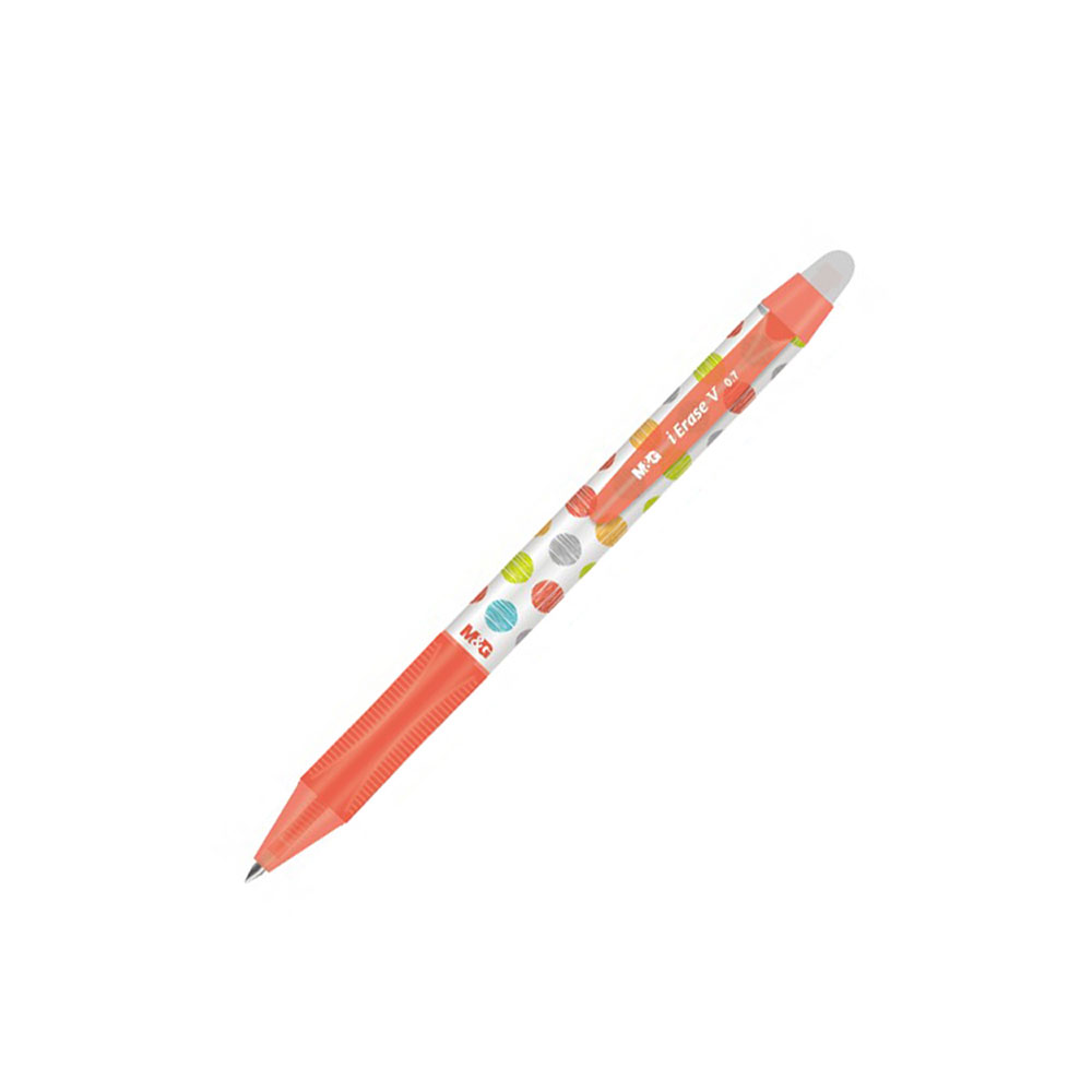 Στυλό M&G eraser pop clicker gel 0.7mm με κουμπί πορτοκαλί