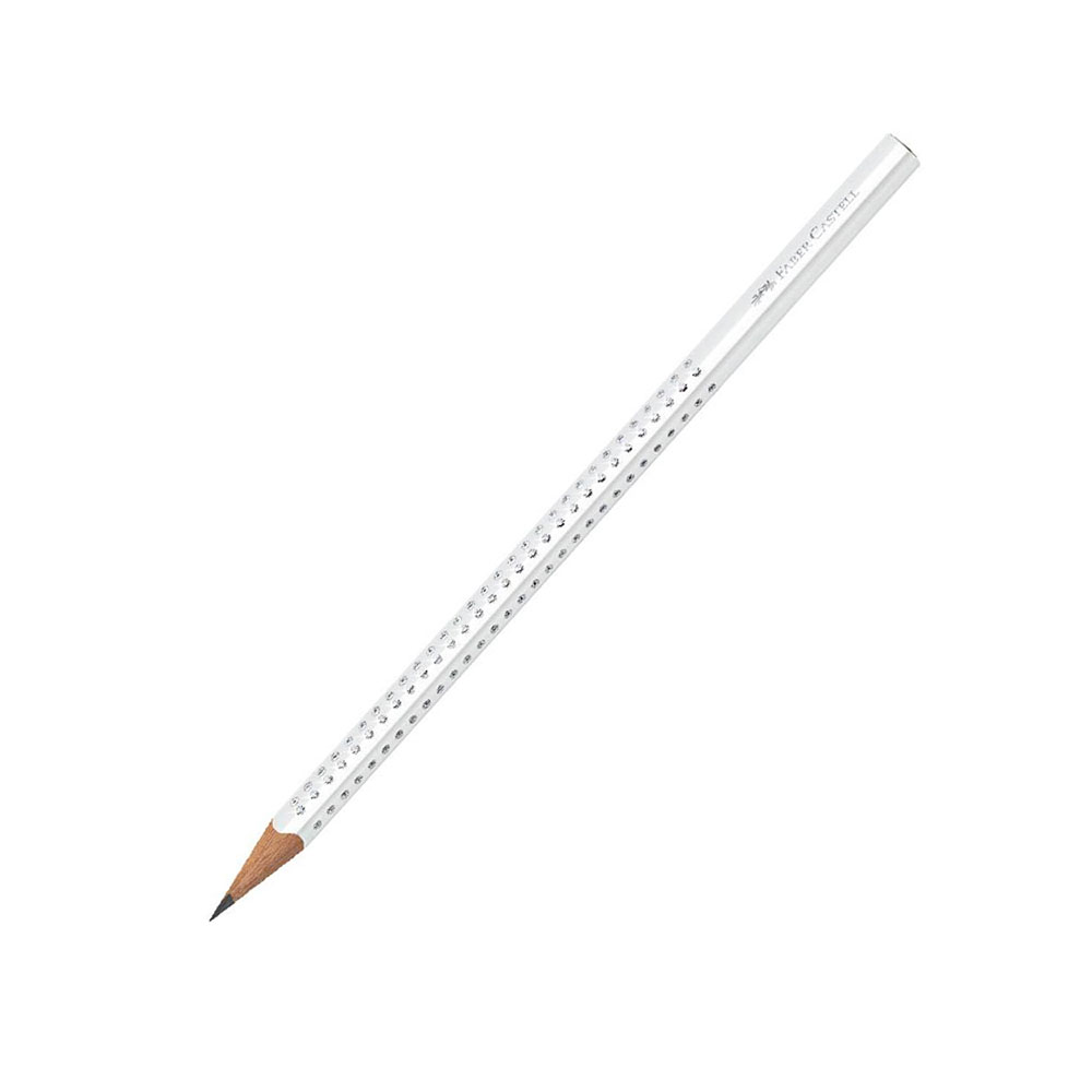 Μολύβι Faber-Castell sparkle grip B λευκό (108118210)
