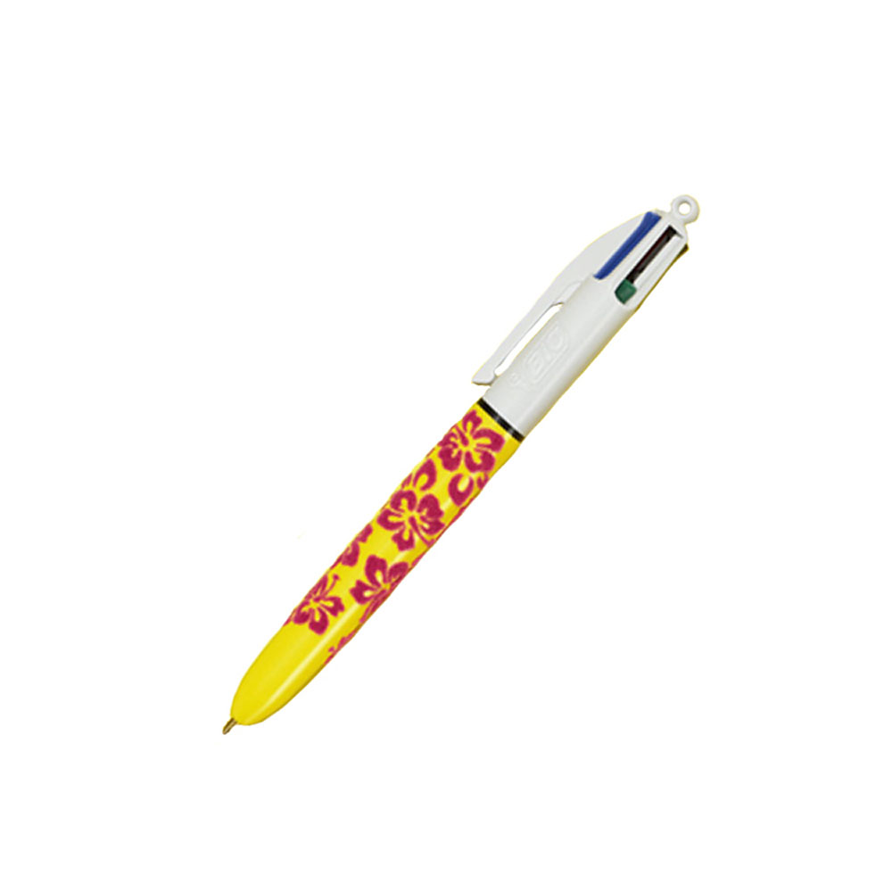 Στυλό BIC velvet medium τεσσάρων χρωμάτων σε κίτρινο και κόκκινο σώμα