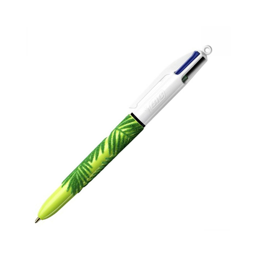 Στυλό BIC velvet medium τεσσάρων χρωμάτων σε πράσινο σώμα