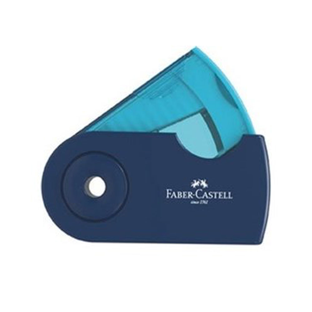 Ξύστρα Faber-Castell sleeve μονή mini δίχρωμη μονή μπλε (12309829)