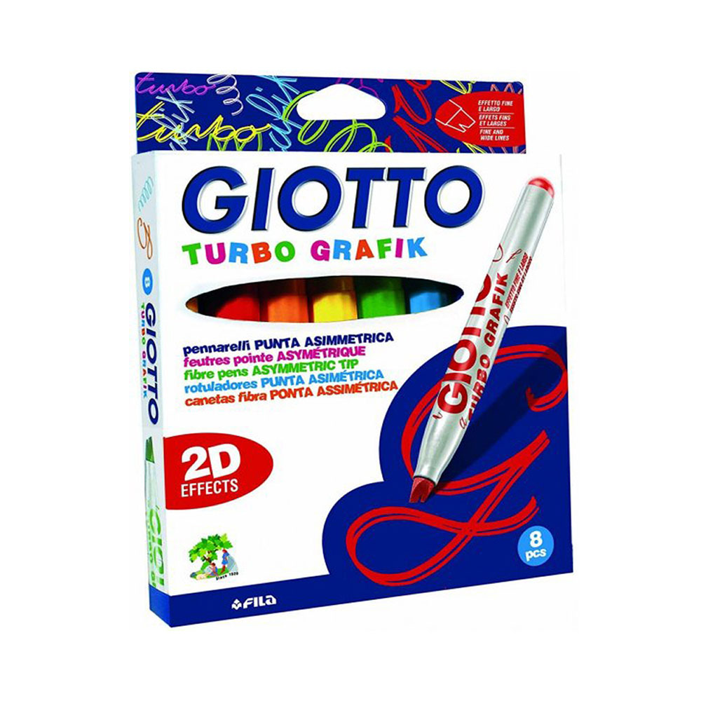 Μαρκαδόροι ζωγραφικής  Giotto Turbo Grafik σετ 8 χρωμάτων
