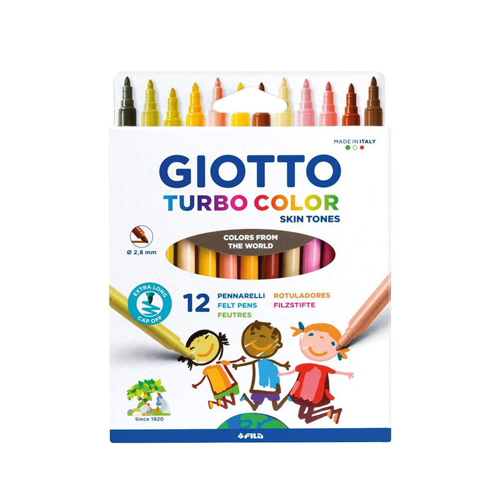 Μαρκαδόροι ζωγραφικής Giotto Turbo color skin tones 2.8mm 12 χρωμάτων
