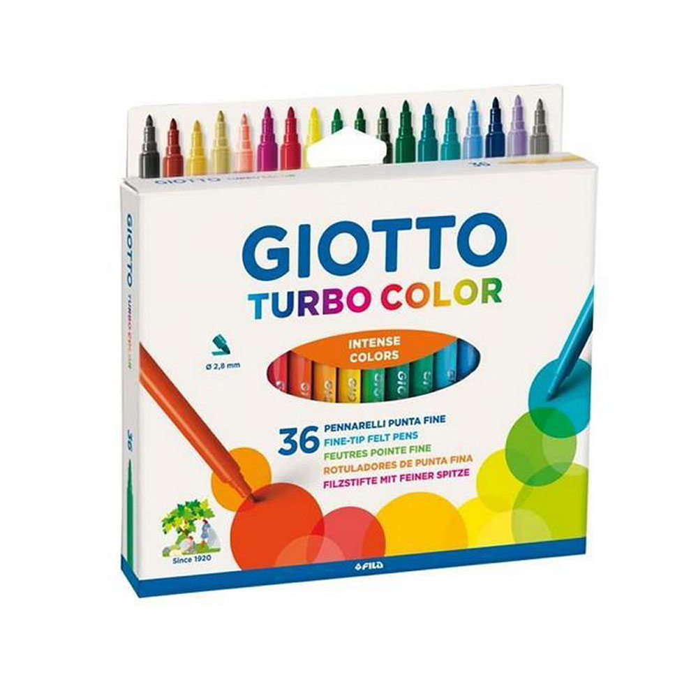 Μαρκαδόροι ζωγραφικής Giotto turbo colori σετ 36 χρωμάτων