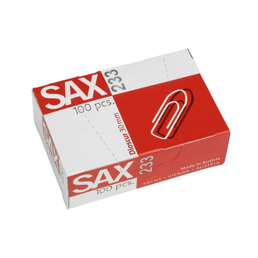Συνδετήρες Sax νούμερο 4-233 μεταλλικοί 30mm 100 τεμάχια