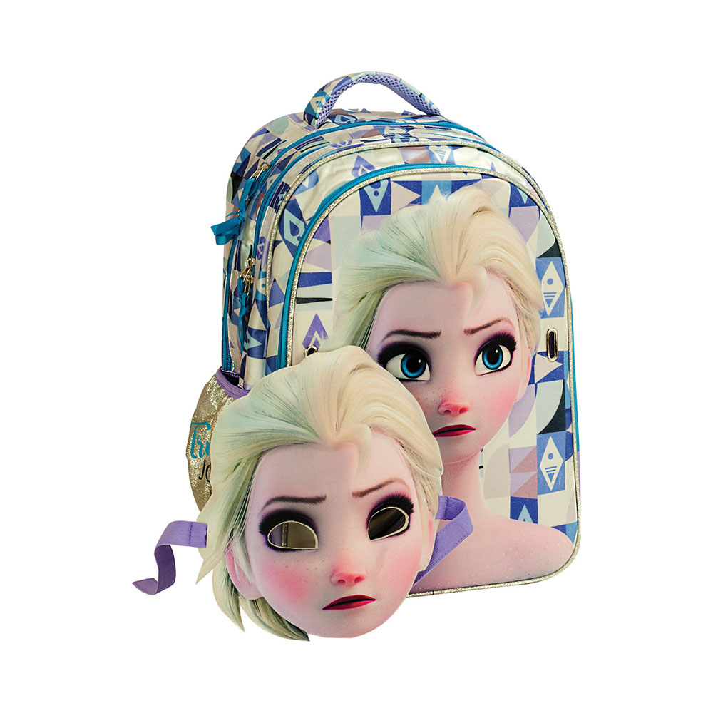 Τσάντα πλάτης δημοτικού οβάλ Gim Elsa Frozen (341-66031)