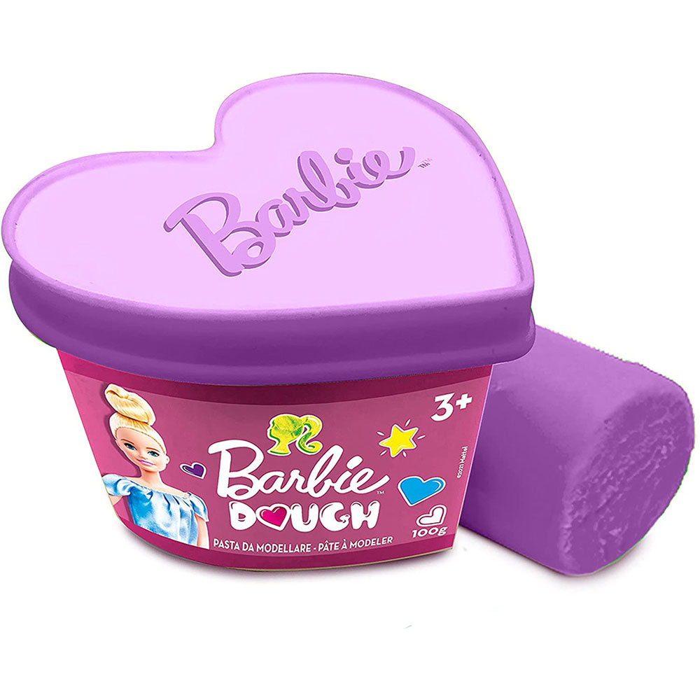 Πλαστελίνη Barbie dough βαζάκι καρδιά μωβ χρώμα 100gr.
