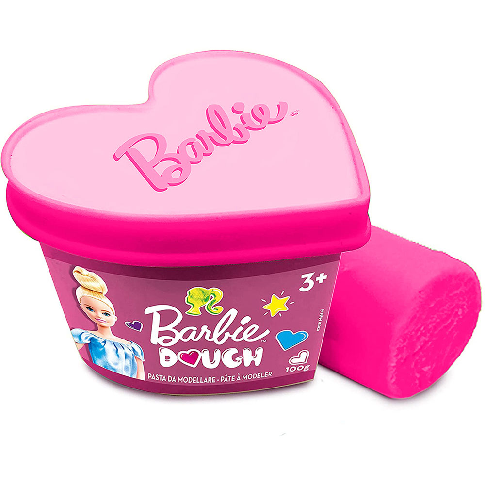 Πλαστελίνη Barbie dough βαζάκι καρδιά φούξια χρώμα 100gr.