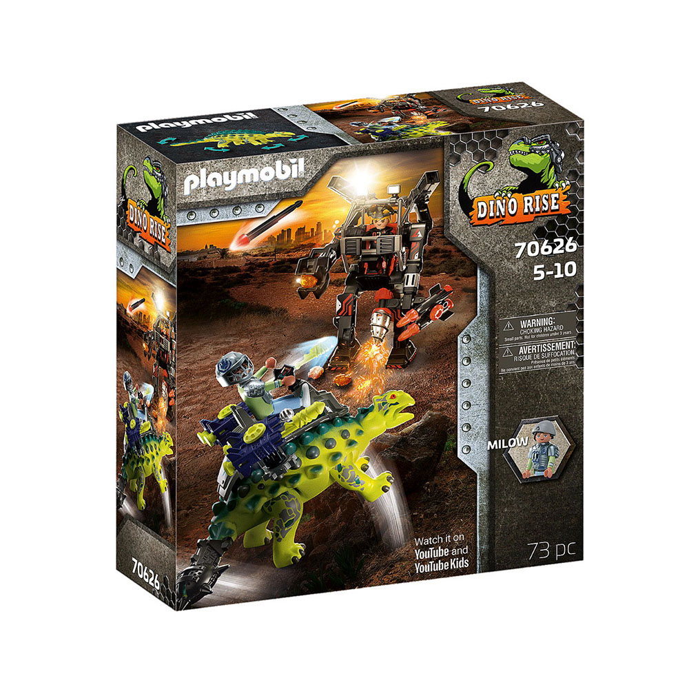 Playmobil Dino rise αγκυλόσαυρος με μαχητή εναντίων ρομπότ (70626)