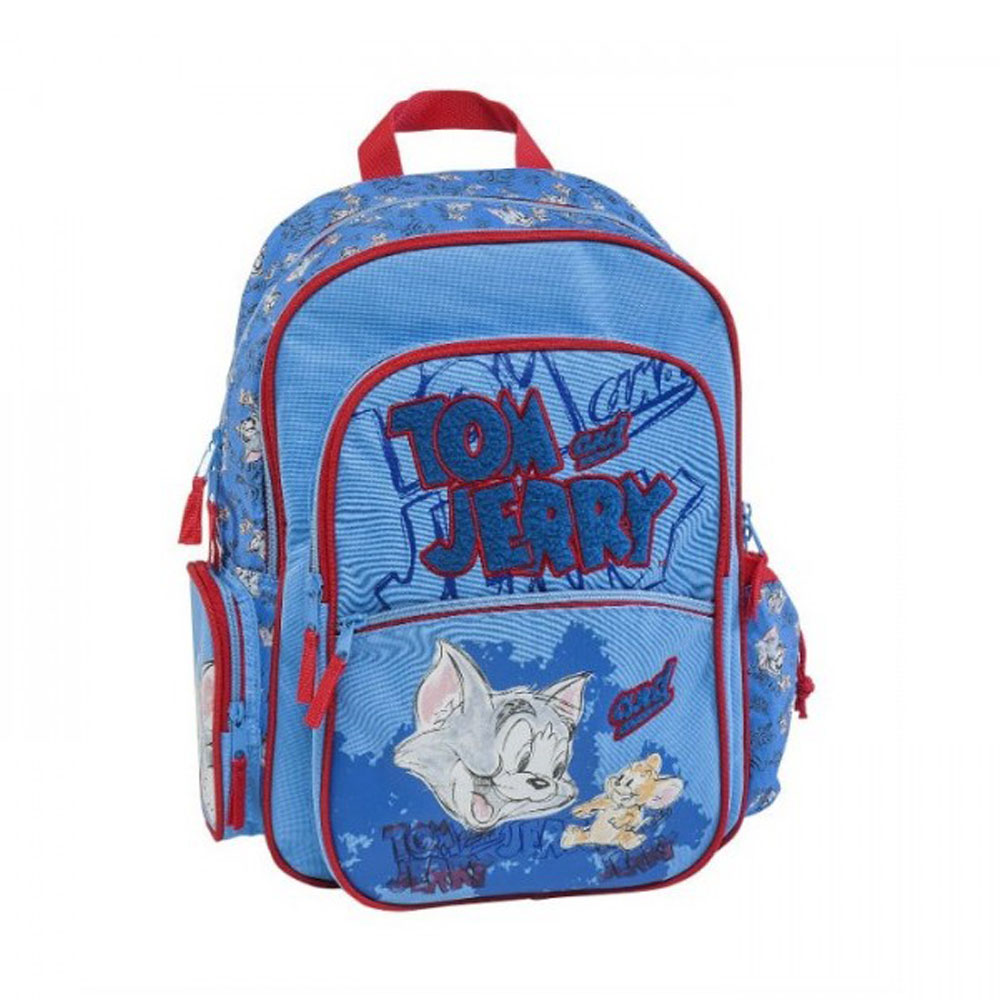 Τσάντα πλάτης δημοτικού Graffiti Tom and Jerry γαλάζιο (14122)