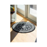 Στρογγυλό χαλί Natural life accent rug black mandala 61cm (RUG024)