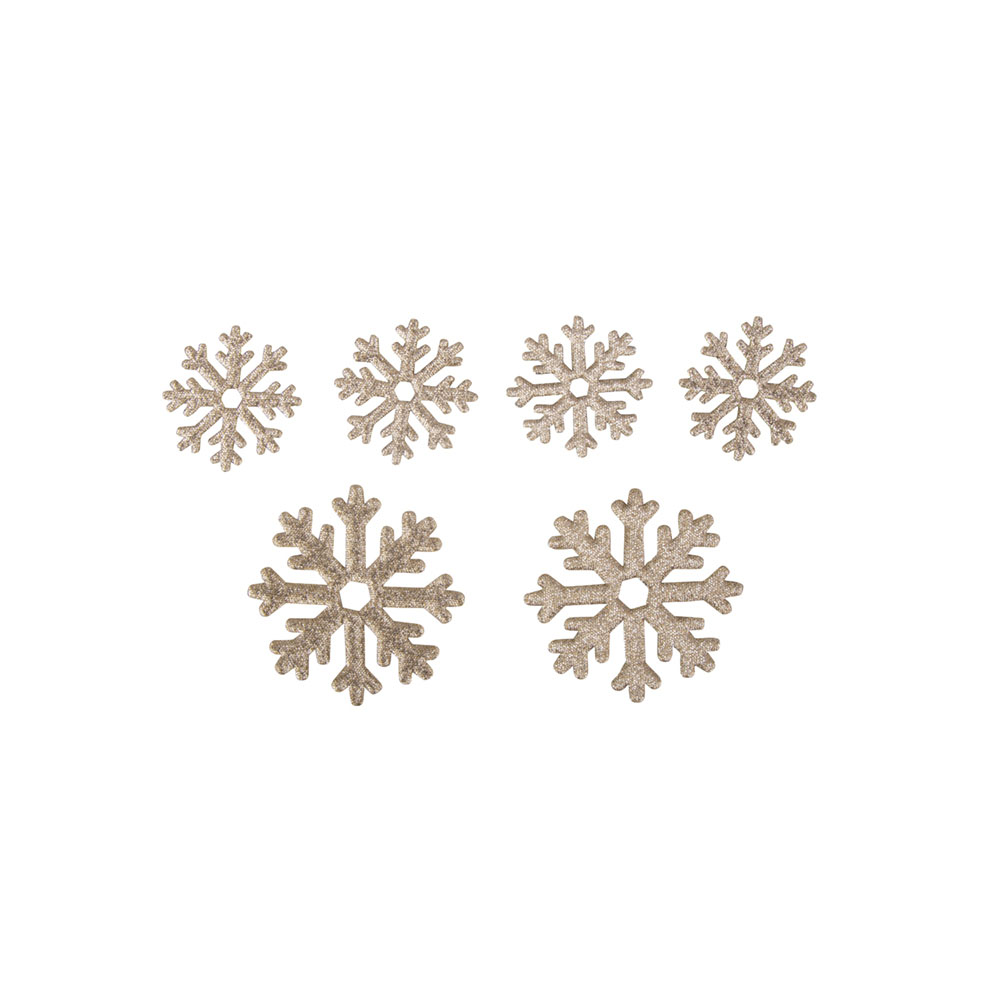 Διακοσμητική νιφάδα χιονιού Rayher χρυσή σετ 6 τεμαχίων διαφορετικού μεγέθους (55935617)