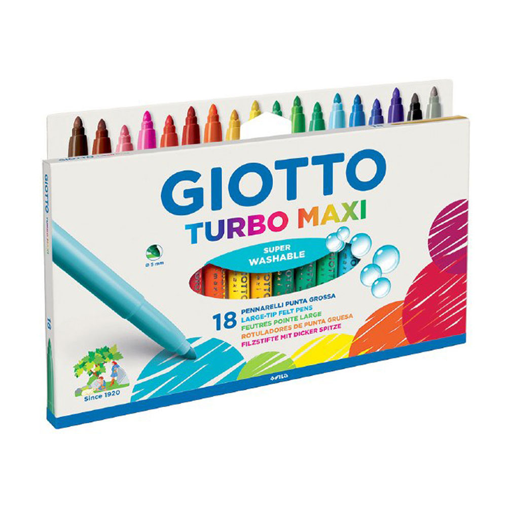 Μαρκαδόροι ζωγραφικής χοντροί Giotto turbo maxi σετ 18 χρωμάτων (F076300)