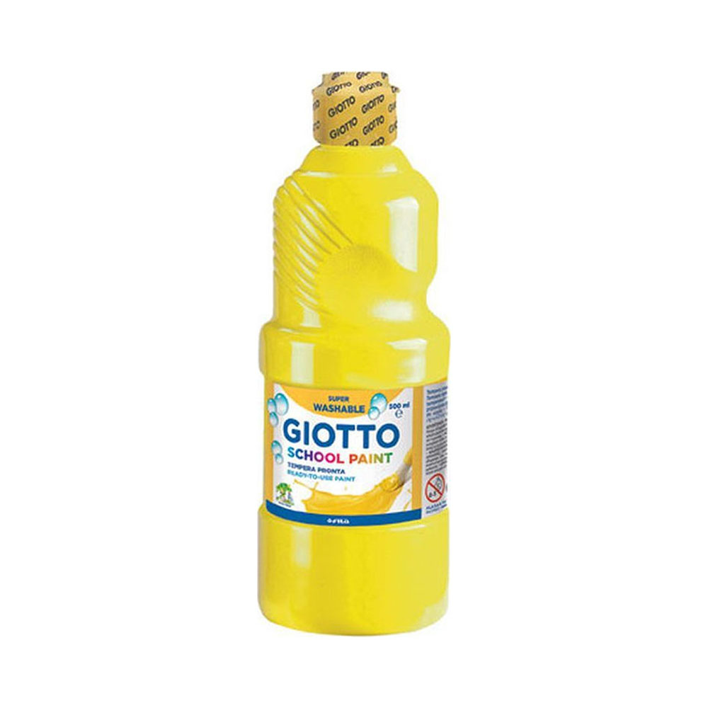 Τέμπερα Giotto school paint 500ml primary κίτρινο (F535302)