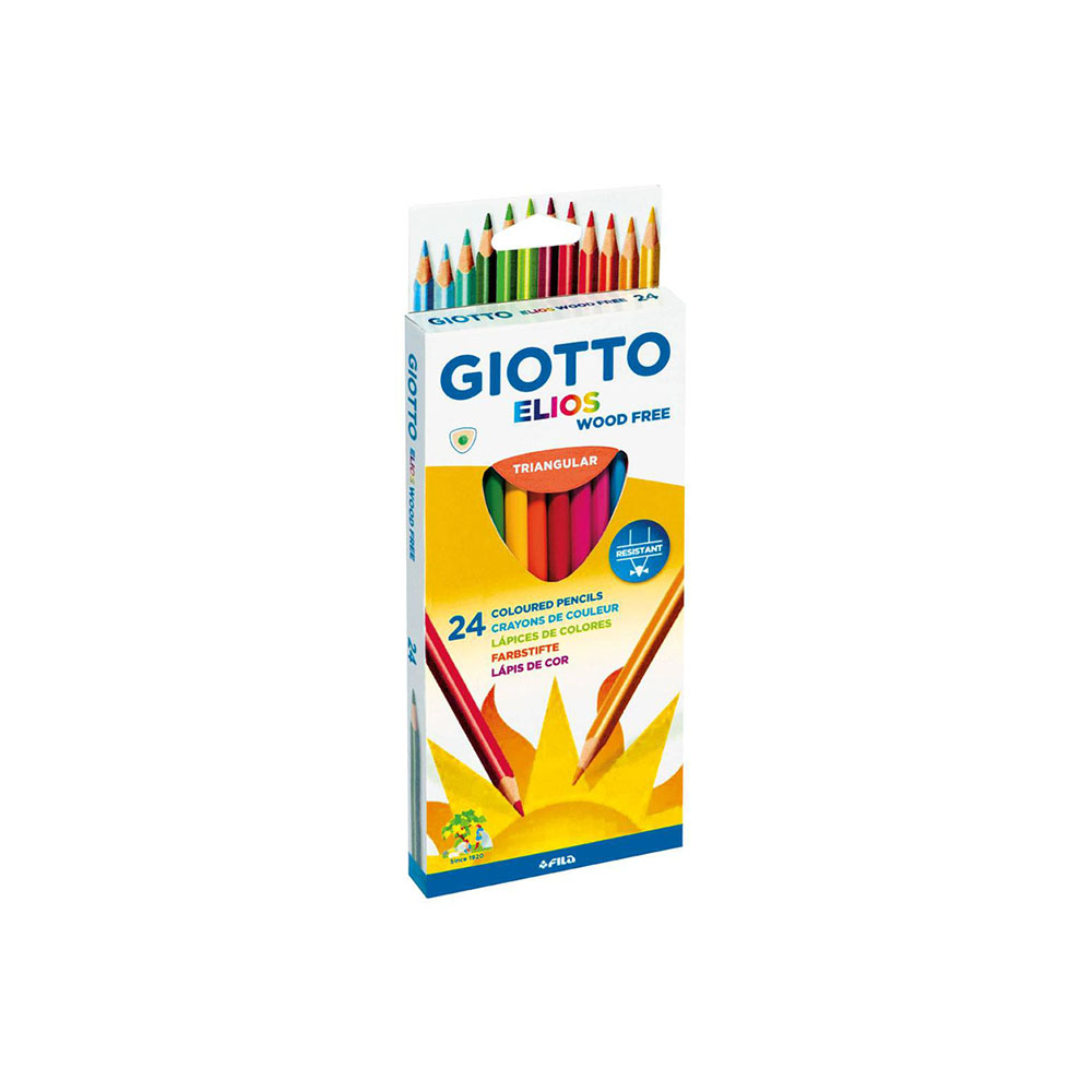 Ξυλομπογιές Giotto elios wood free σετ 24 τεμάχια (000275900)