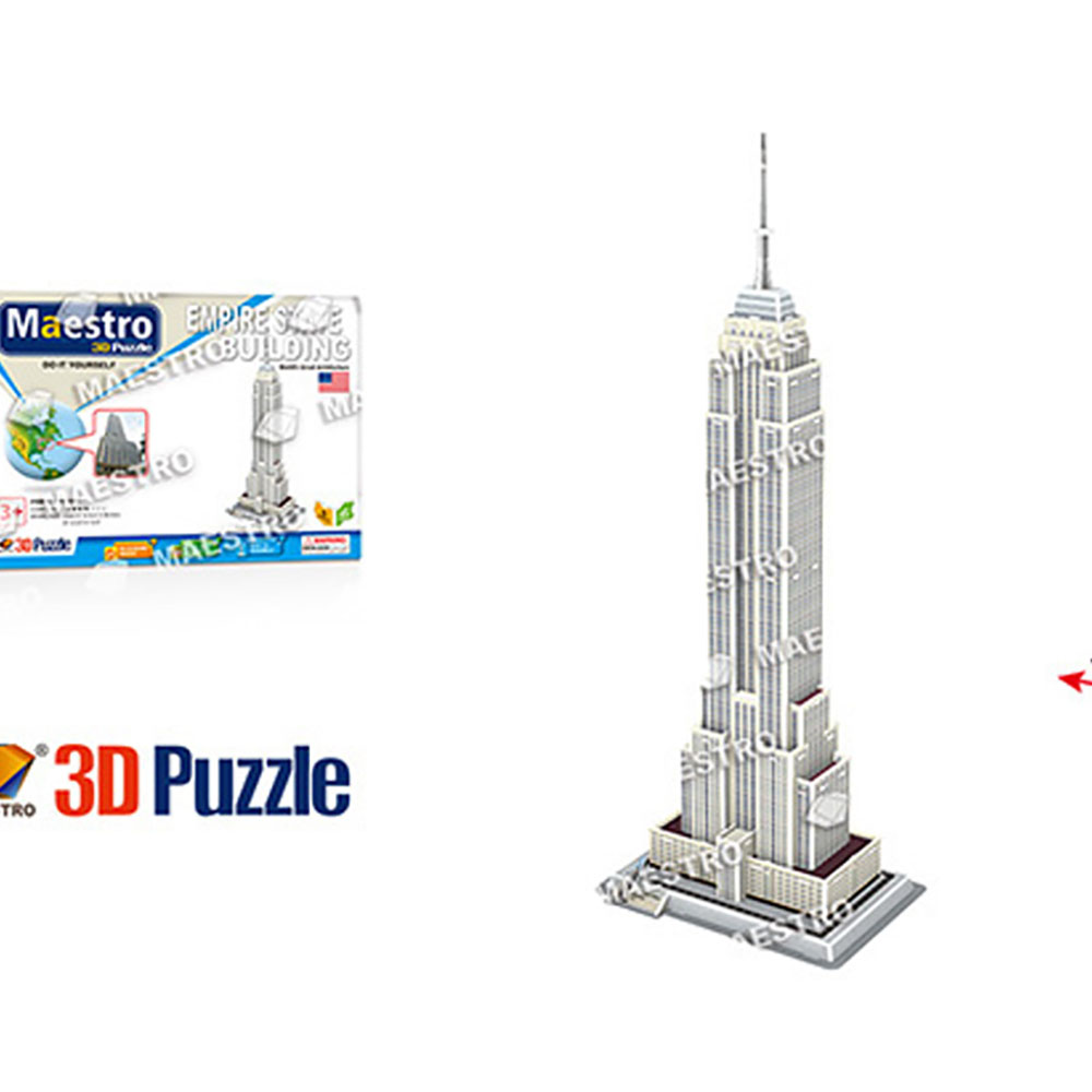 Παζλ Maestro 3d world's great architecture Empire State Building 42 τεμάχια (MY1020)