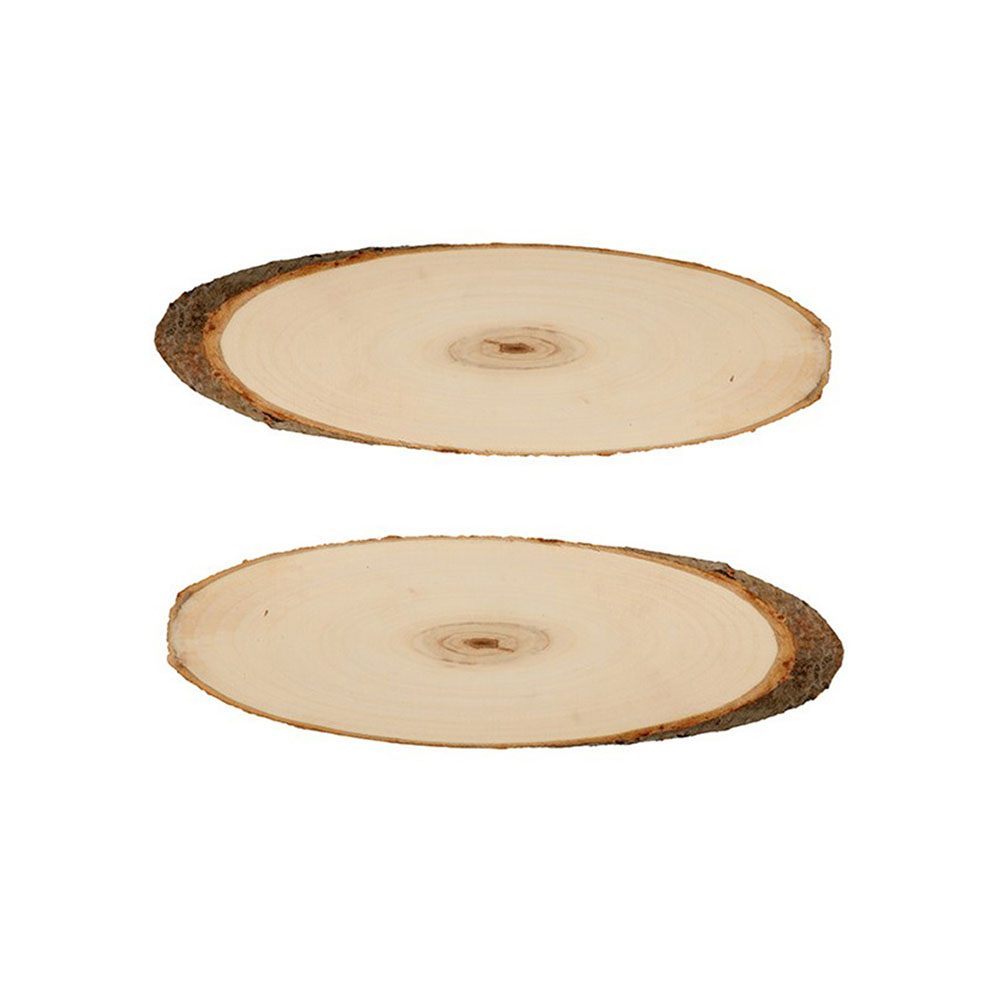 Κορμός ξύλινος Artemio σετ 2τμχ οβαλ 37-42cm (14002963)
