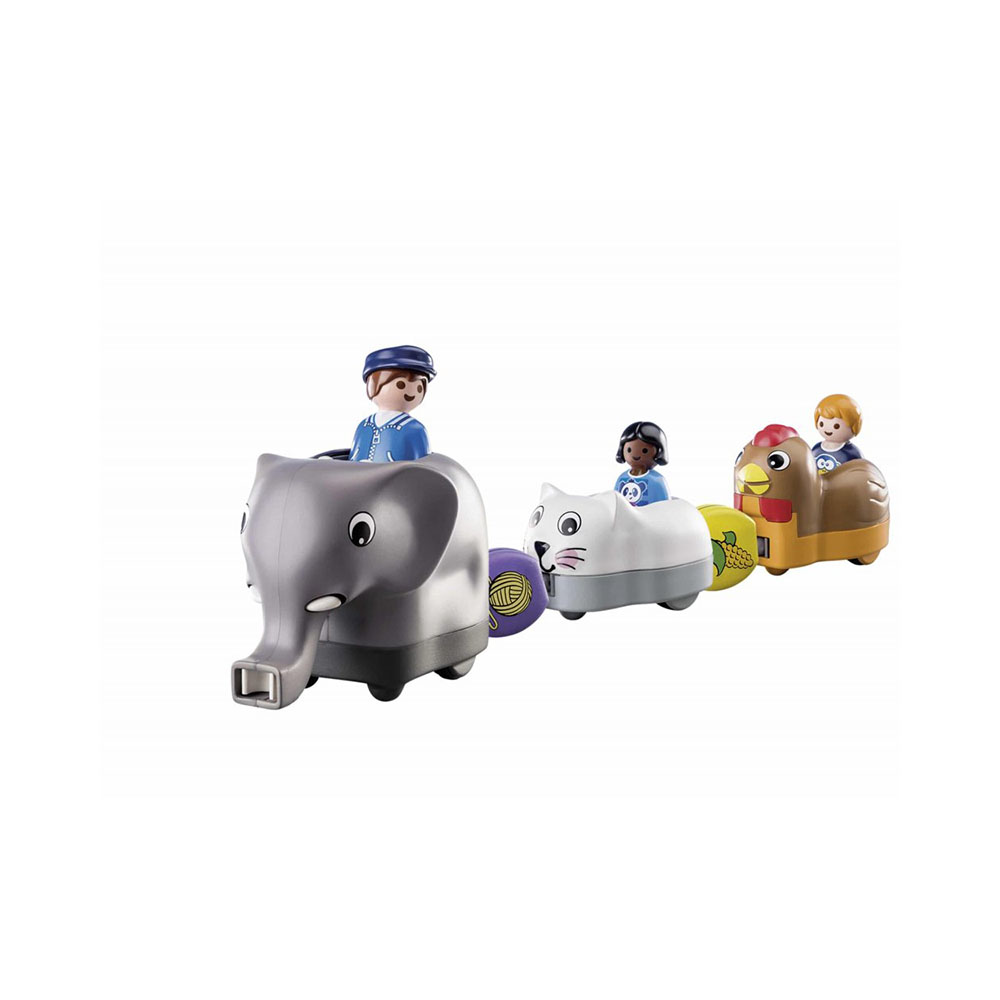 Playmobil 123 - Τρενάκι με βαγόνια και ζωάκια (70405)