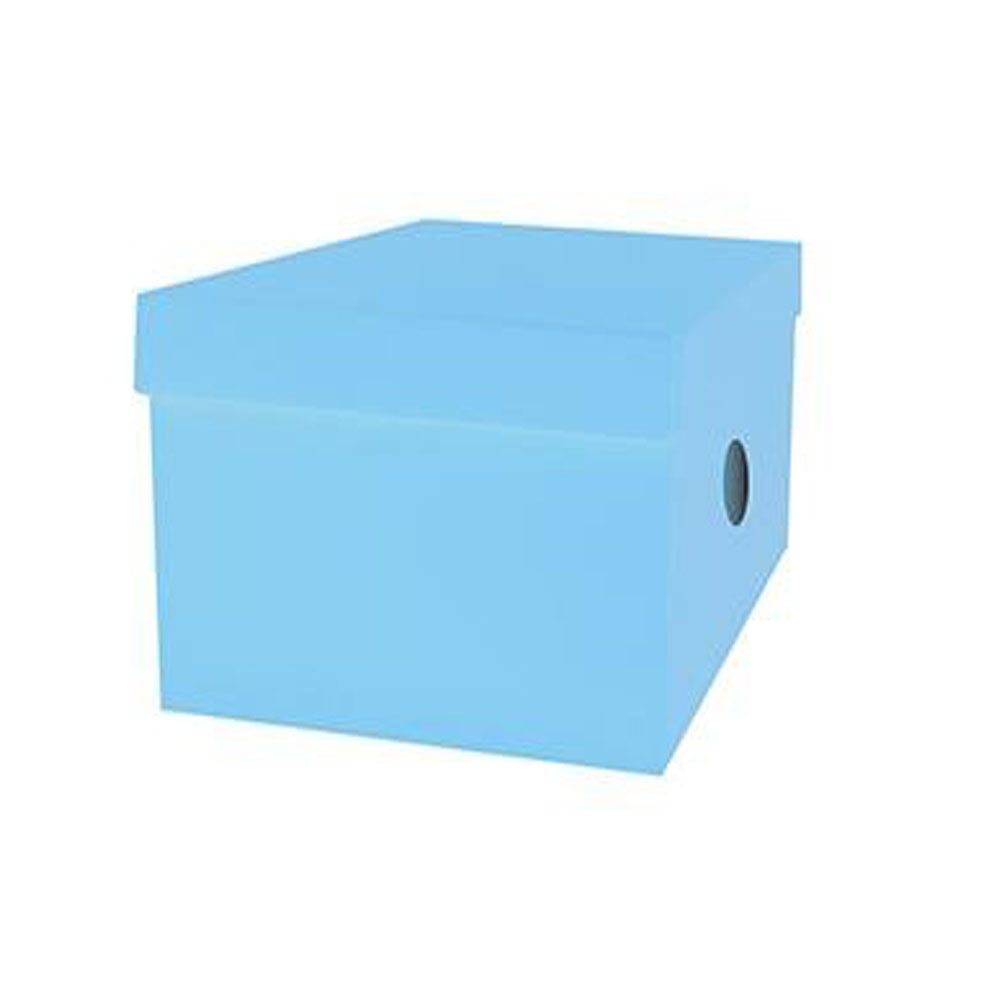 Κουτί αποθήκευσης Τhe littlies με καπάκι χάρτινο γαλάζιο 25x34x18cm (000646686)