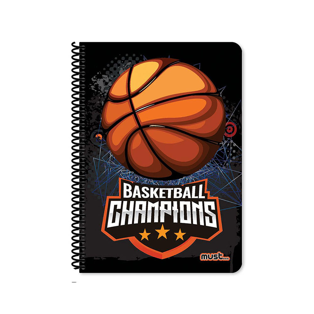Τετράδιο σπιράλ Must basketball champions Β5 1 θέμα 30 φύλλα (000584447)