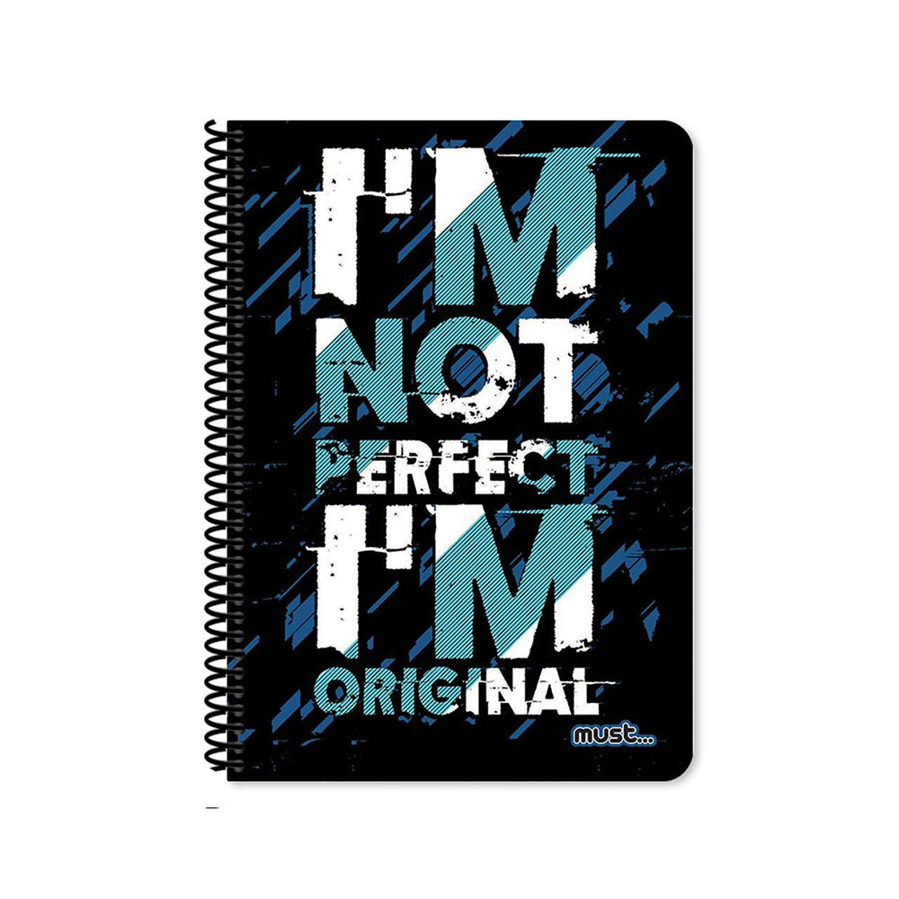 Τετράδιο σπιράλ Must I'm not perfect I'm original A4 1 θέμα 30 φύλλα (000584443)