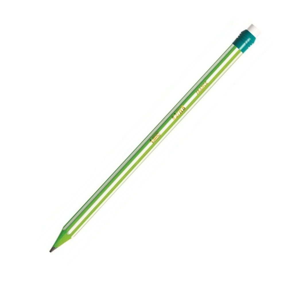 Μολύβι με γόμα BIC evolution stripes ΗΒ ριγέ λευκό πράσινο (8960342)