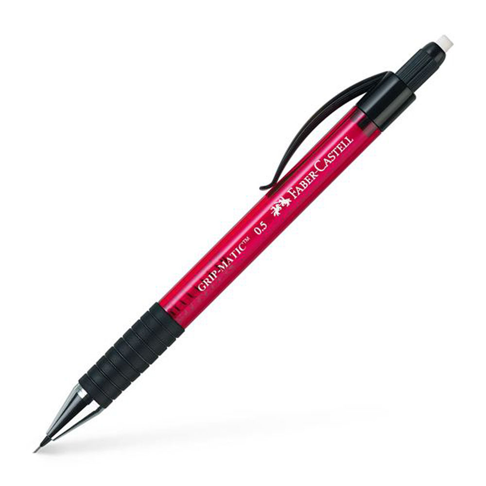 Μηχανικό μολύβι Faber-Castell Gripmatic με γόμα 0,5mm κόκκινο (12307099)