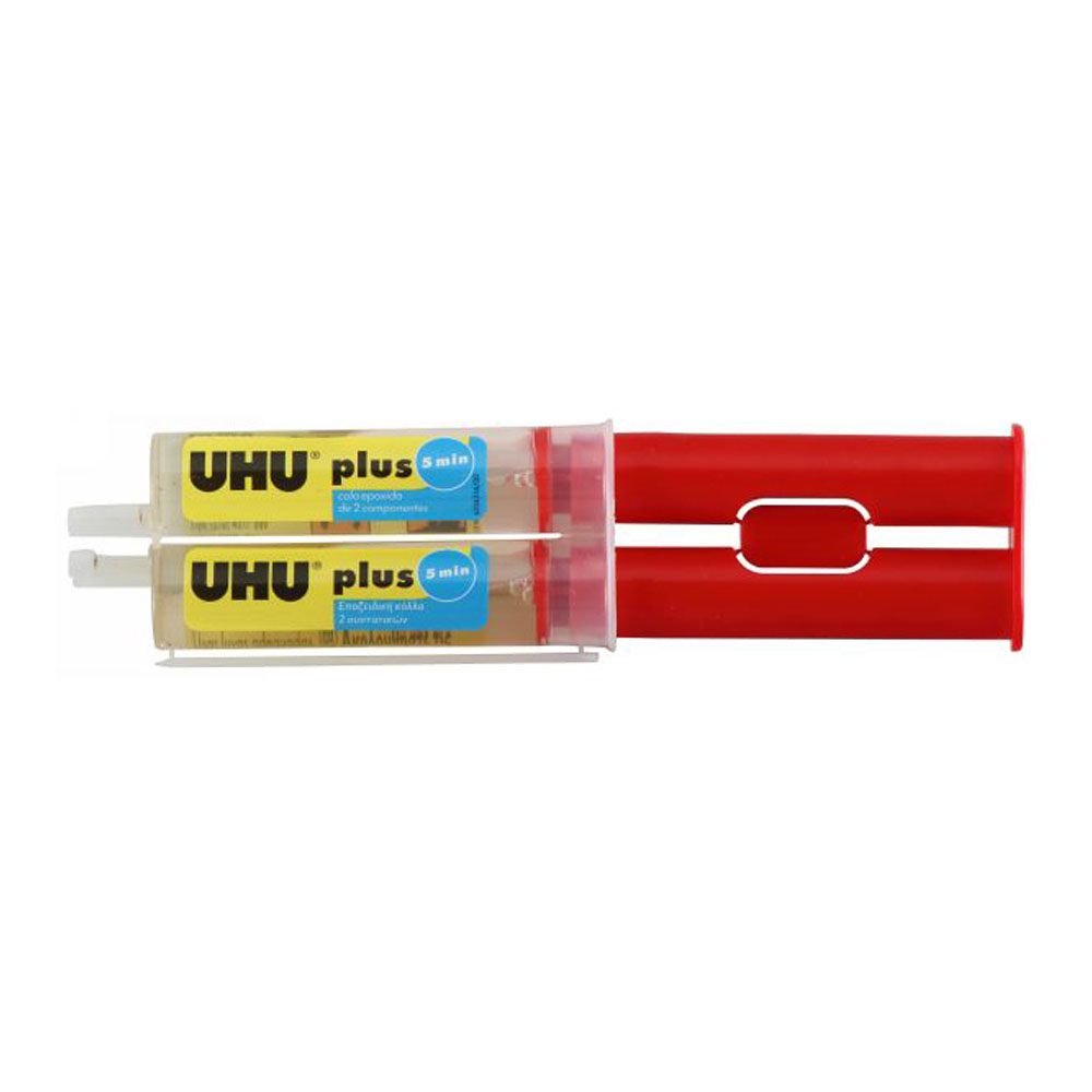 Κόλλα UHU rapid epoxy 2 συστατικών διάφανη 24ml (43150)