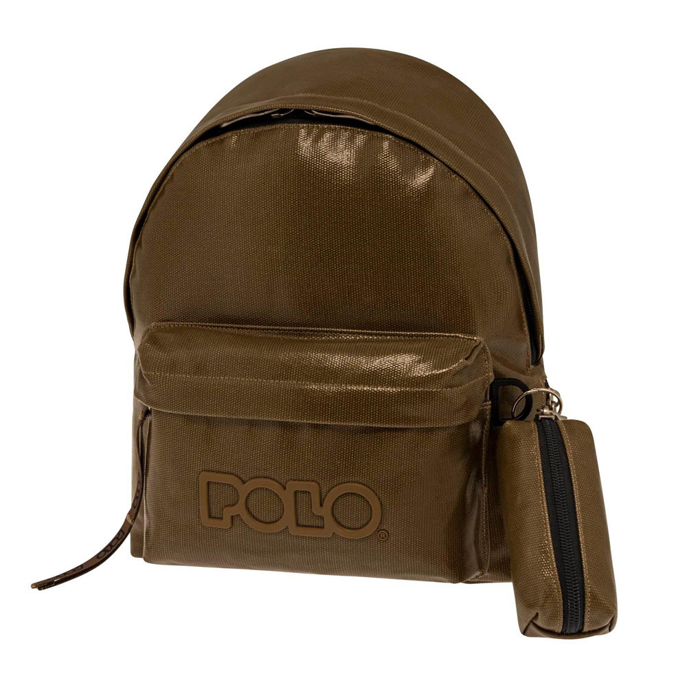 Τσάντα πλάτης Polo mini vinyl λαδί 2022 (907036-6600)