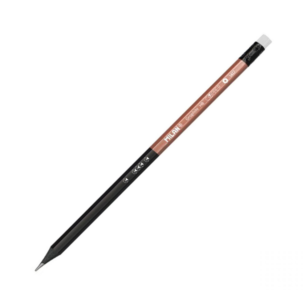 Μολύβι Milan copper HB με γόμα λευκή (071421724)