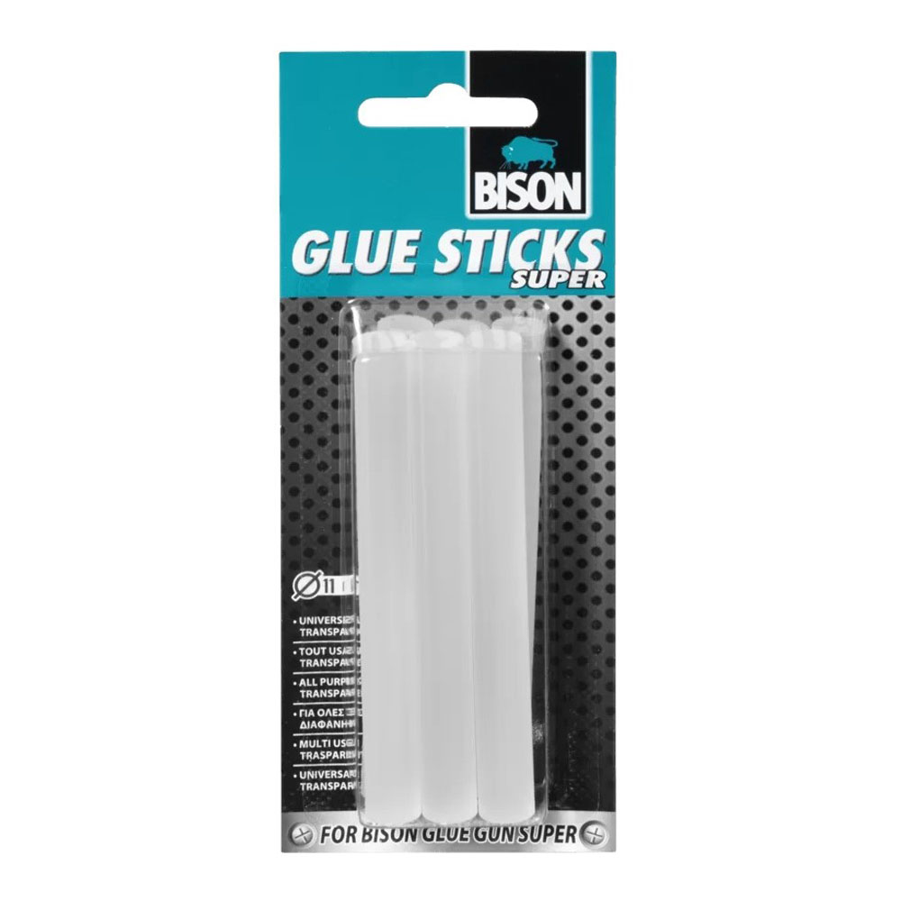 Διάφανοι ράβδοι σιλικόνης Bison glue sticks 11mm των 6τμχ (1490810)