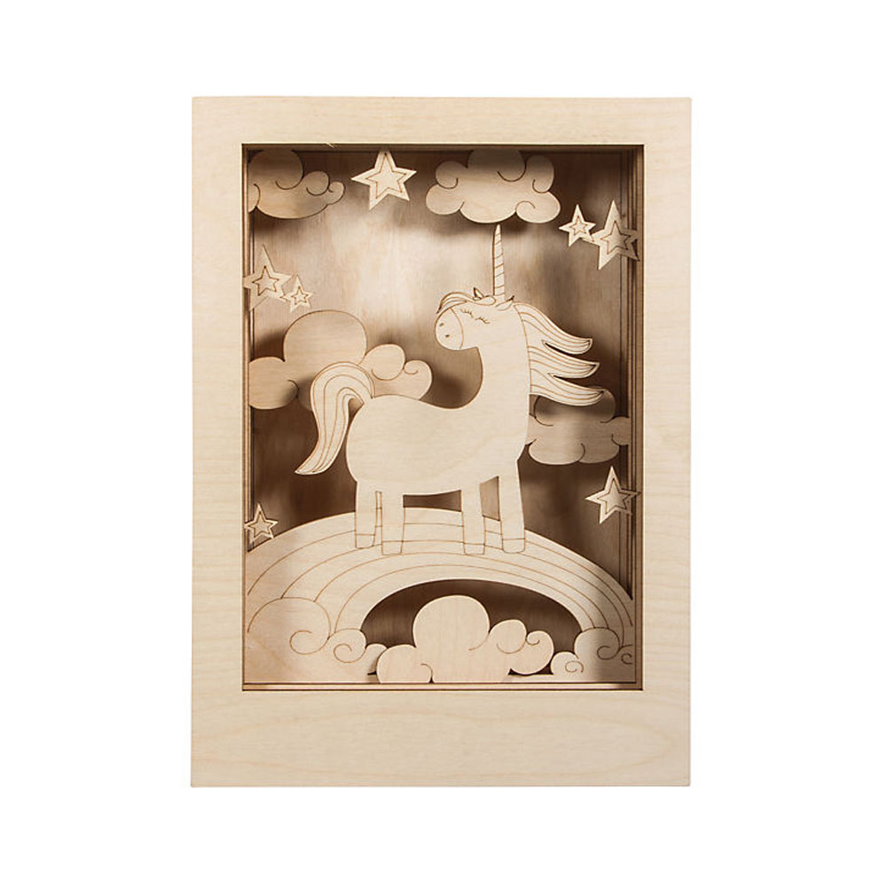 Ξύλινη κατασκευή  Unicorn 3D Rayher 30x6.5x30cm