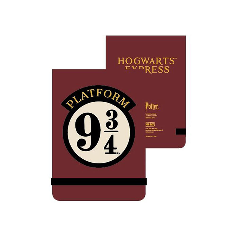 Σημειωματάριο Harry Potter Platform 9 3/4 με λάστιχο μπορντό (48754)