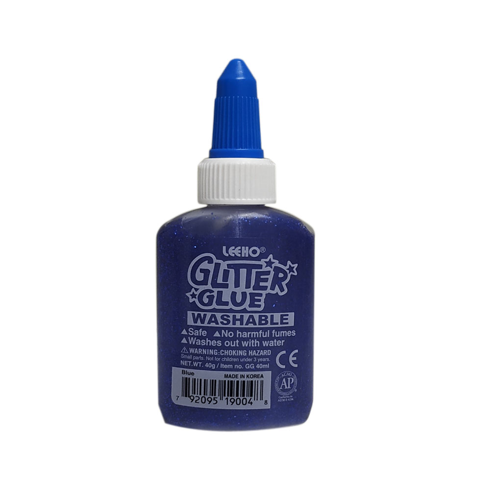 Κόλλα Leeho χειροτεχνίας glitter 40g blue-μπλε (GG-40D-30M)