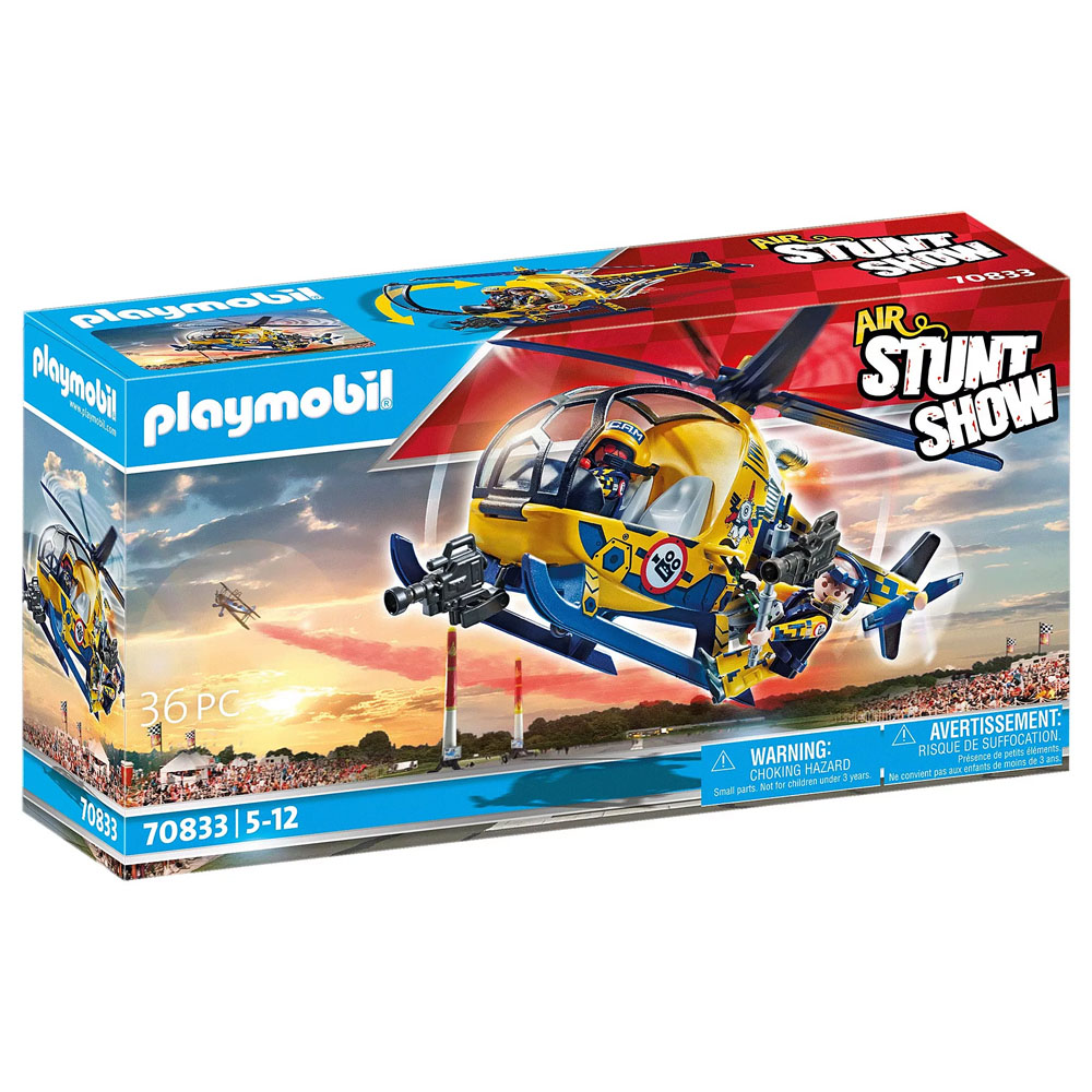 Playmobil Air Stunt Show Ελικόπτερο με κινηματογραφικό συνεργείο (70833)