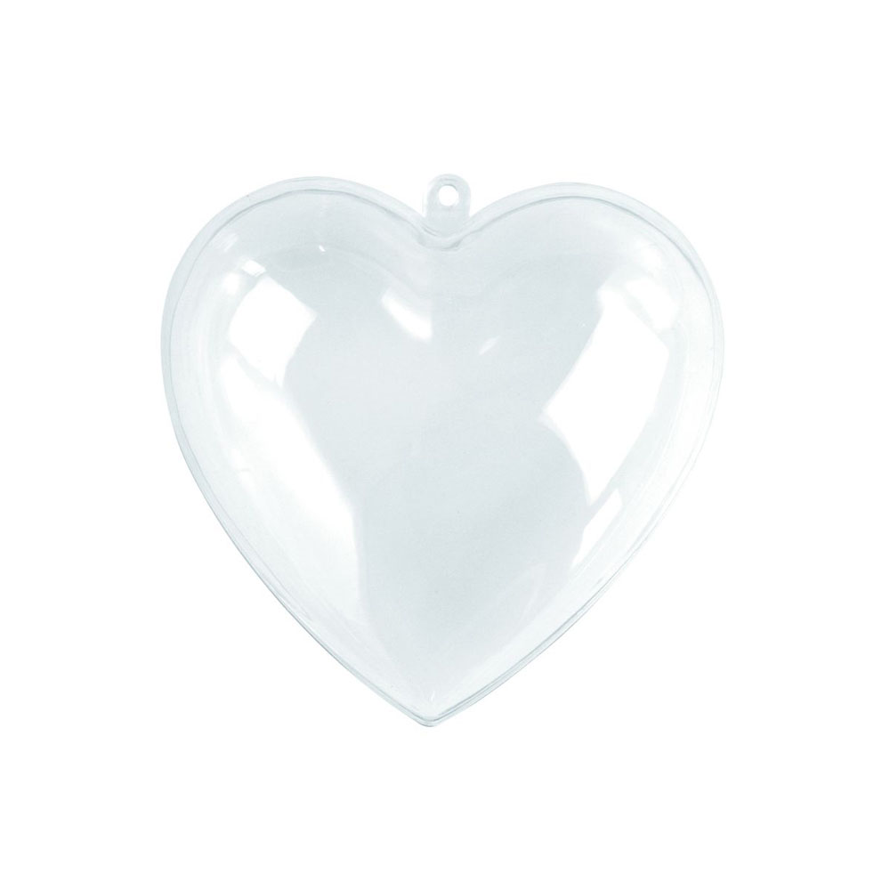 Πλαστική καρδιά Rayher clear 2 μέρη 10cm (3933737)