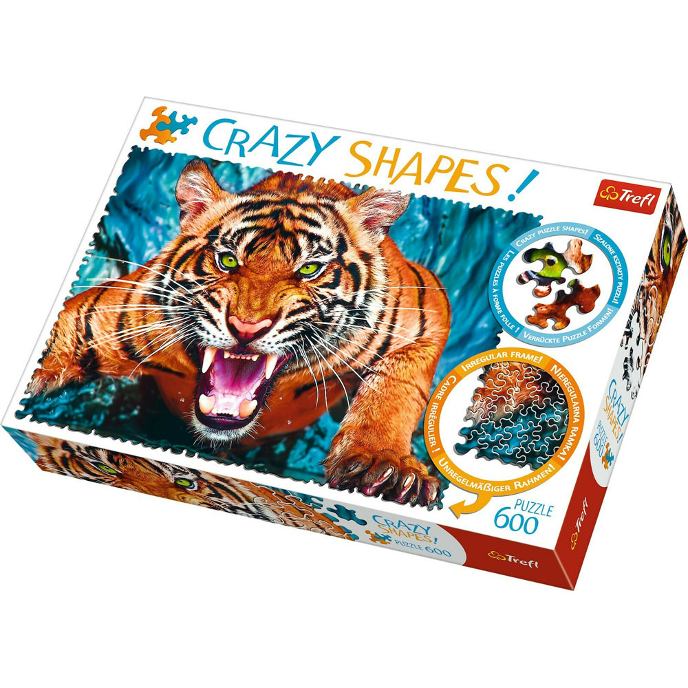 Παζλ Trefl crazy shapes facing A tiger 2D 600τμχ 68X48cm (11110)