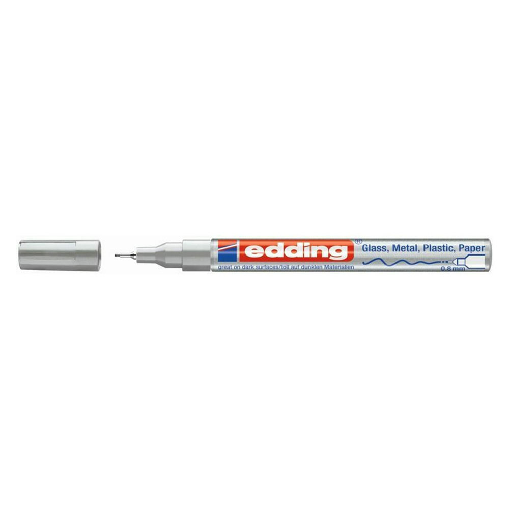 Μαρκαδόρος σχεδίου Edding ανεξίτηλος 0.8mm ασημί (780/054)