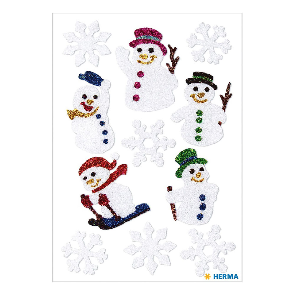 Αυτοκόλλητα Herma magic σετ 11 τεμάχια χιονάθρωποι με glitter (No3733)