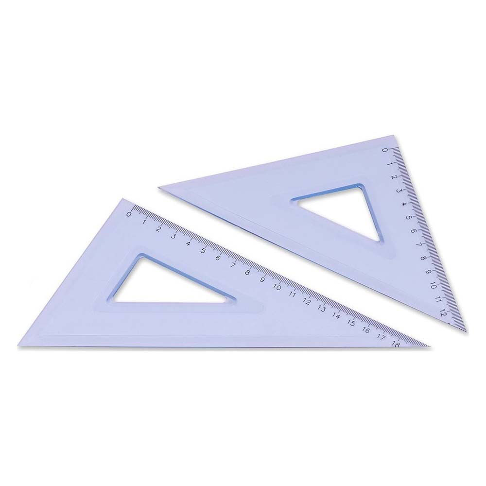 Σετ τρίγωνα Ilca 2 τεμάχια 35cm 45° & 60° διάφανα (72500)