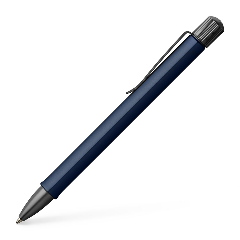 Στυλό Ballpoint Hexo Faber Castel mat μπλε με θήκη (DS140544)
