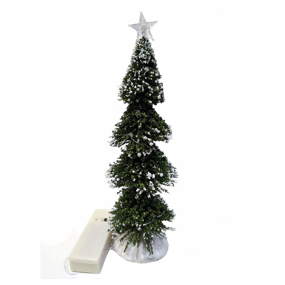 Φωτιζόμενο χριστουγεννιάτικο διακοσμητικό δεντράκι 25.5εκ. μπαταρίας (658714)